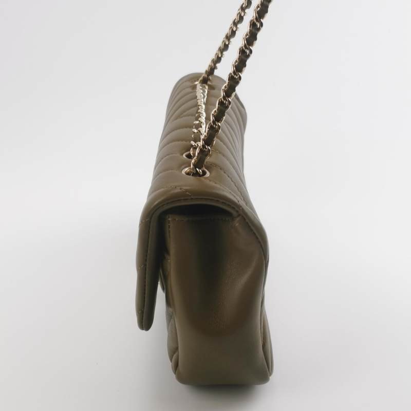 Chanel Classic Flap 季節限定款 羊皮 純色 V紋 絎縫 雙C扣 皮穿鏈 斜背包 單肩包-2