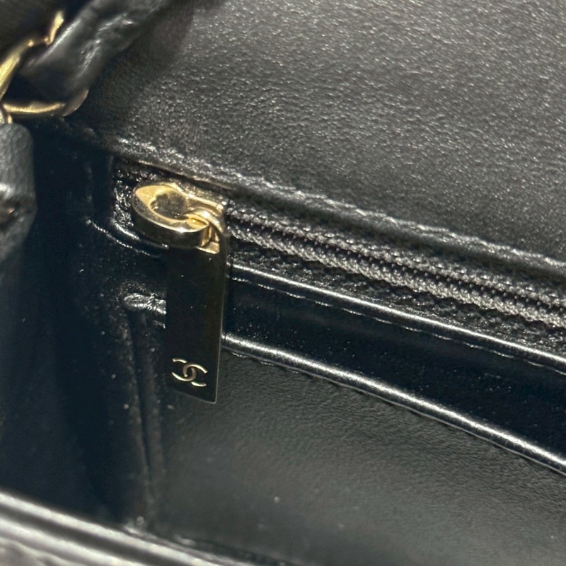 99新🆕 芯片款 經典款🖤 Chanel 香奈兒 Mini CF 20 黑色金釦 斜背包 肩背包-11