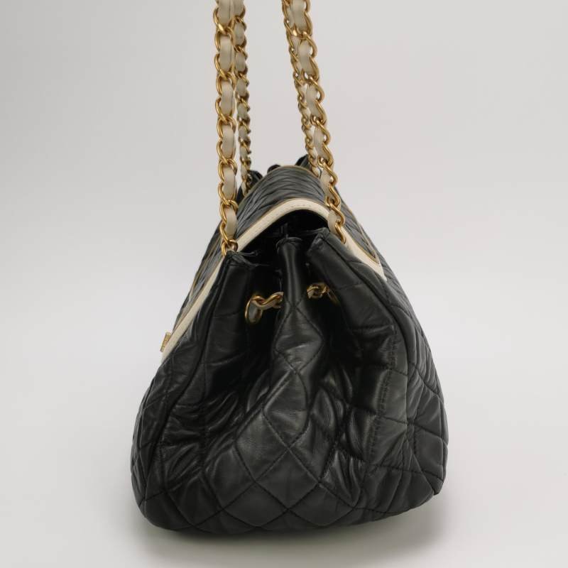 Chanel 2.55 Bag 羊皮 牛皮 拼色 菱格 絎縫 長方形旋扣 單肩包-2