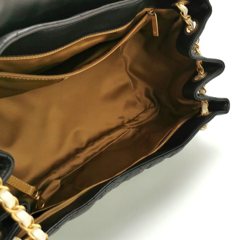 Chanel 2.55 Bag 羊皮 牛皮 拼色 菱格 絎縫 長方形旋扣 單肩包-6