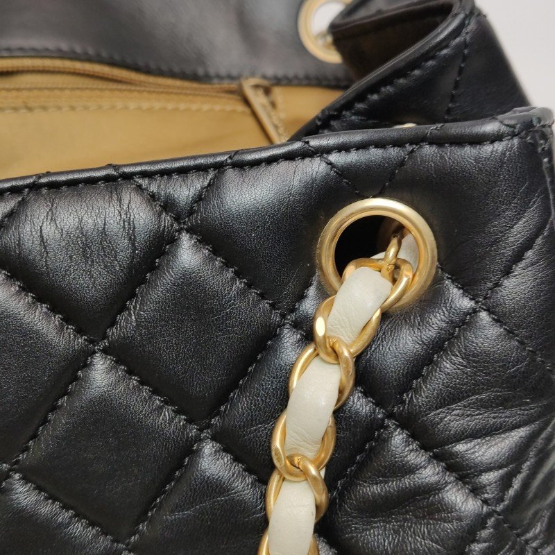 Chanel 2.55 Bag 羊皮 牛皮 拼色 菱格 絎縫 長方形旋扣 單肩包-14