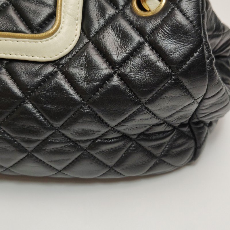 Chanel 2.55 Bag 羊皮 牛皮 拼色 菱格 絎縫 長方形旋扣 單肩包-16