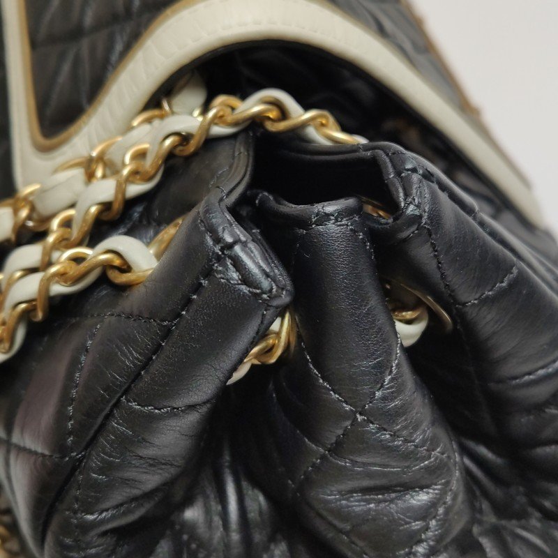 Chanel 2.55 Bag 羊皮 牛皮 拼色 菱格 絎縫 長方形旋扣 單肩包-19