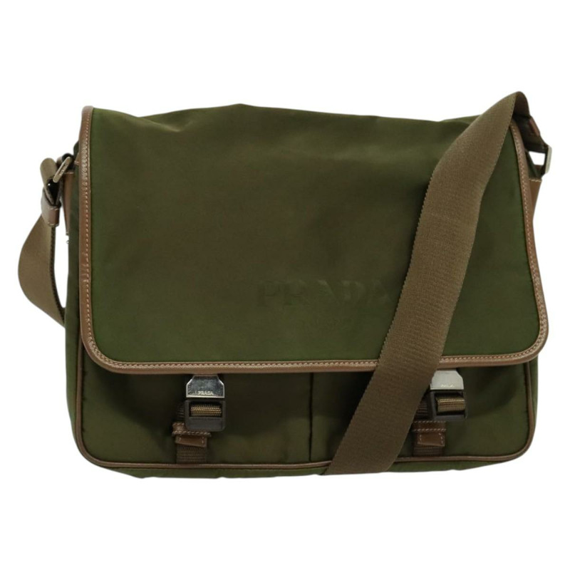 【日本直送】PRADA 單肩包 尼龍 綠銀 正品 ep10172-0