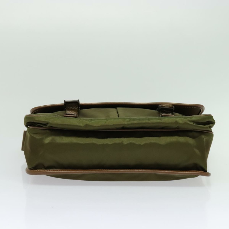 【日本直送】PRADA 單肩包 尼龍 綠銀 正品 ep10172-4