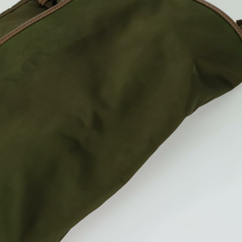 【日本直送】PRADA 單肩包 尼龍 綠銀 正品 ep10172-5