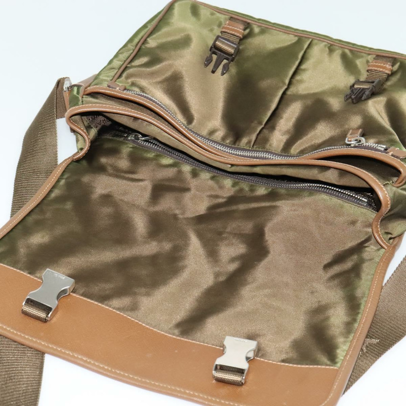 【日本直送】PRADA 單肩包 尼龍 綠銀 正品 ep10172-9