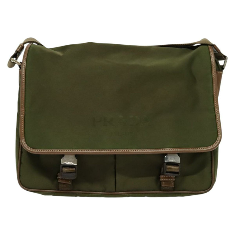 【日本直送】PRADA 單肩包 尼龍 綠銀 正品 ep10172-12