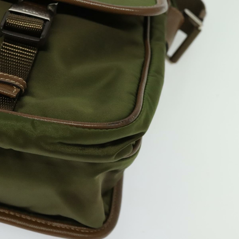 【日本直送】PRADA 單肩包 尼龍 綠銀 正品 ep10172-14