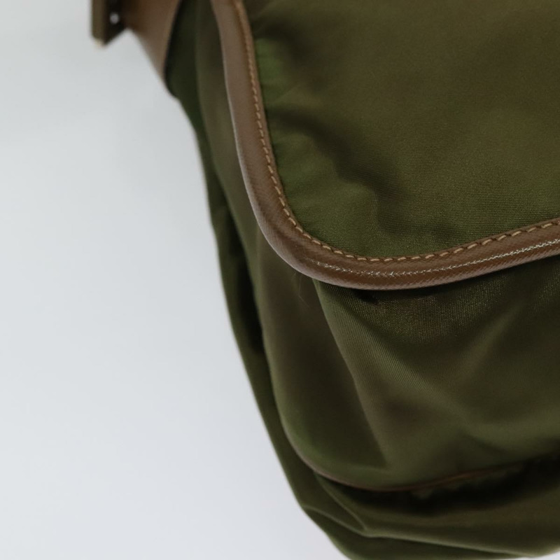 【日本直送】PRADA 單肩包 尼龍 綠銀 正品 ep10172-15