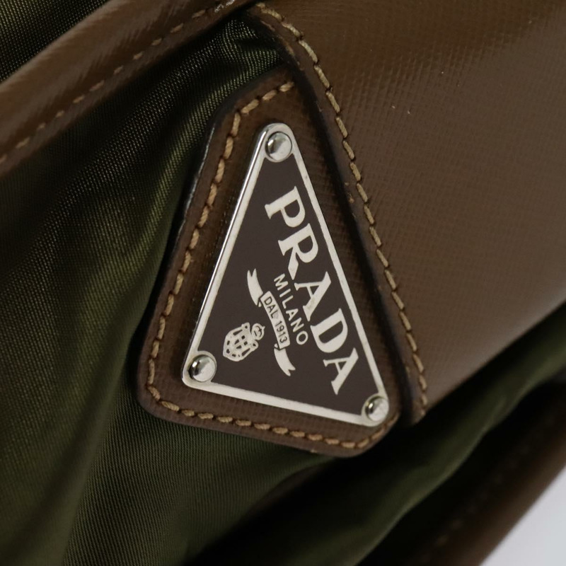 【日本直送】PRADA 單肩包 尼龍 綠銀 正品 ep10172-16