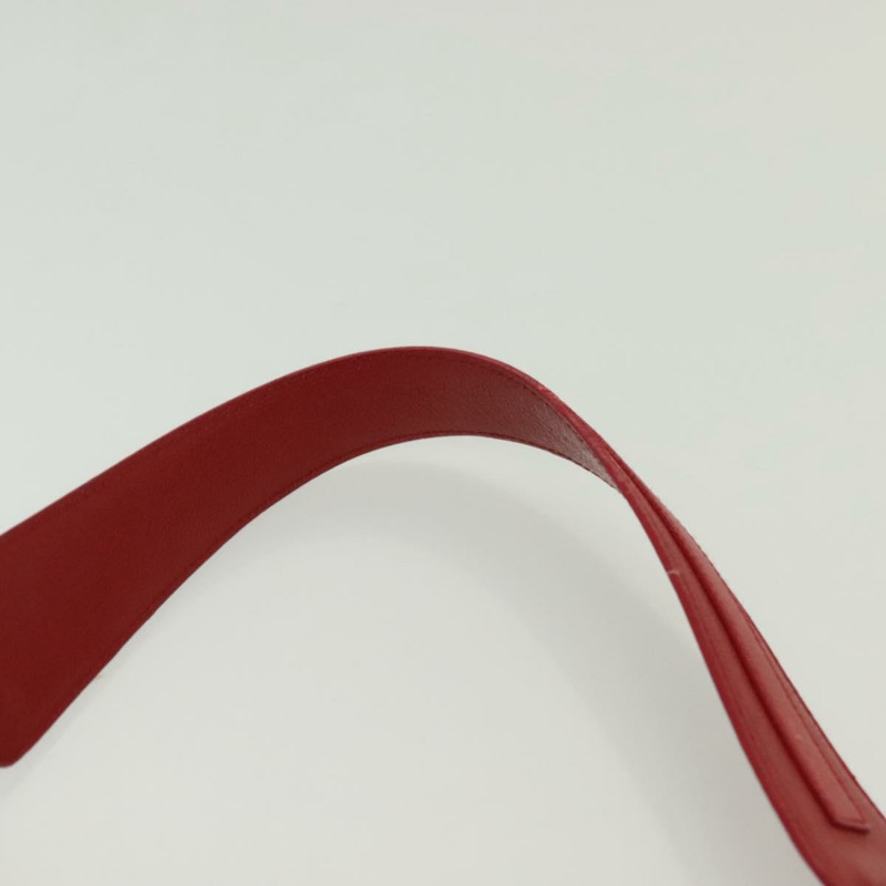 【日本直送】BVLGARI 斜背包 皮革 紅色 銀色 正品 139061-7