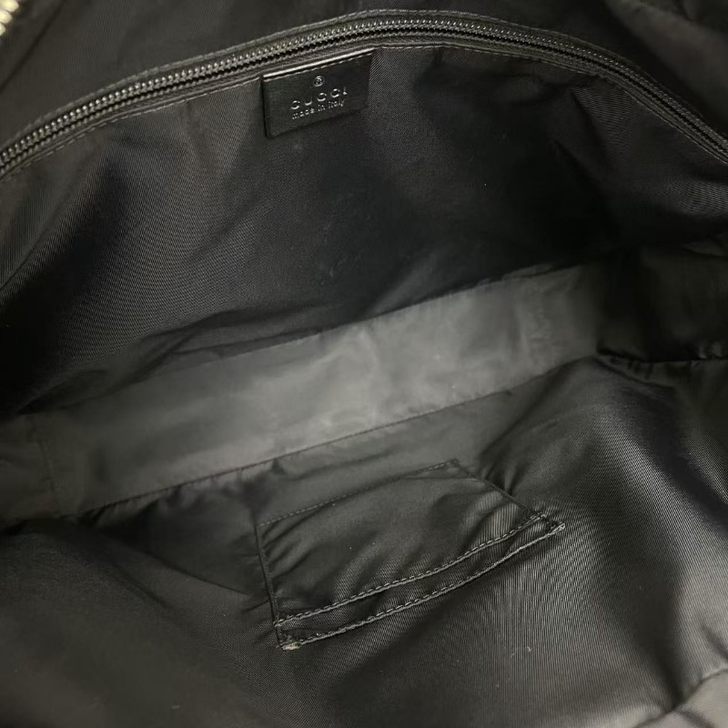 Gucci古馳 男士 老花黑色紅綠織帶公文包-8