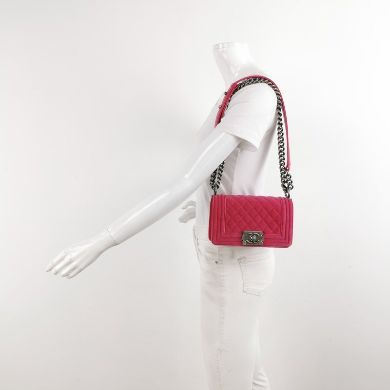 Chanel Leboy 季節限定款 小號 絨布 羊皮 純色 方形 雙C鎖扣 單肩包-1