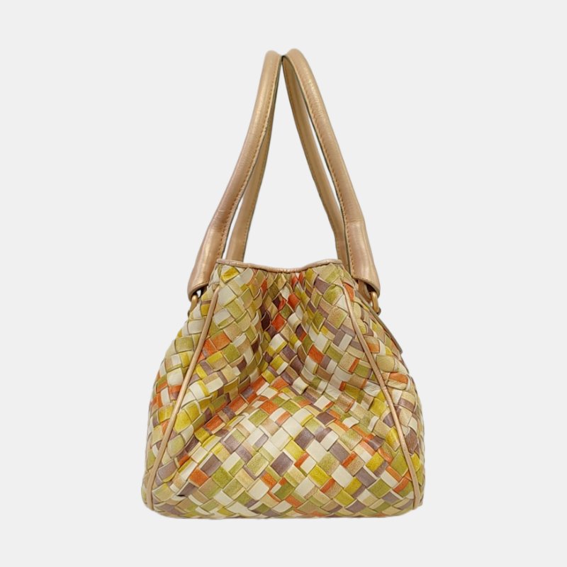 BOTTEGA VENETA 多色牛皮編織手提包-2