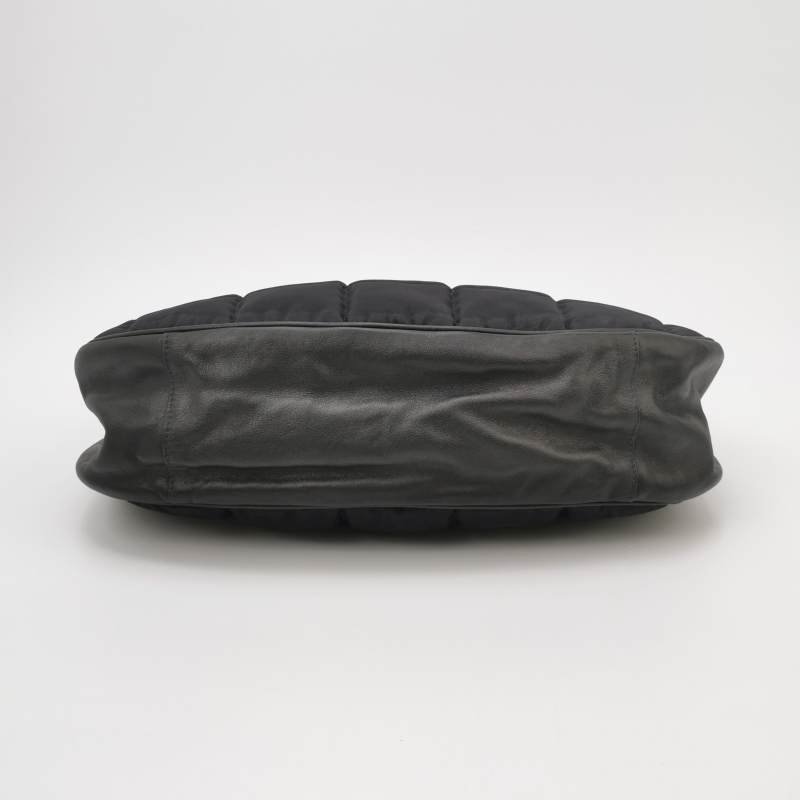 Chanel 牛皮 尼龍布 冰格 字母 雙C 中古 單肩包-5