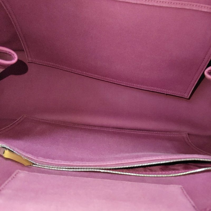 HERMÈS Cabag 39 玉蘭粉帆布肩背包 手提包銀色五金 框R刻-7