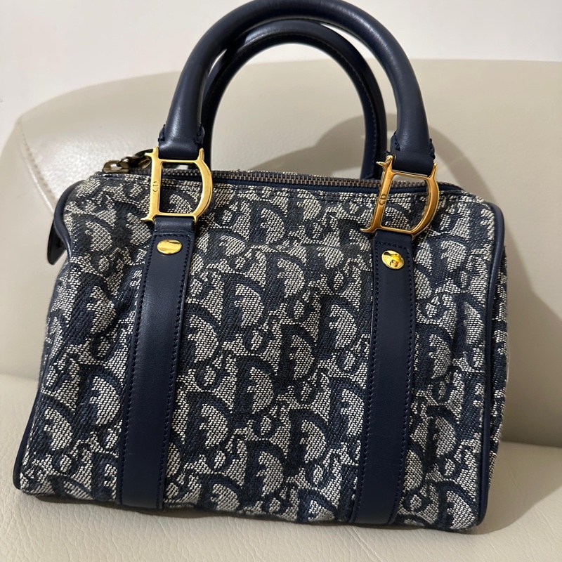Dior Vintage Boston Bag (Navy) 20cm 迪奧中古波士頓包 (藍黑色)-6