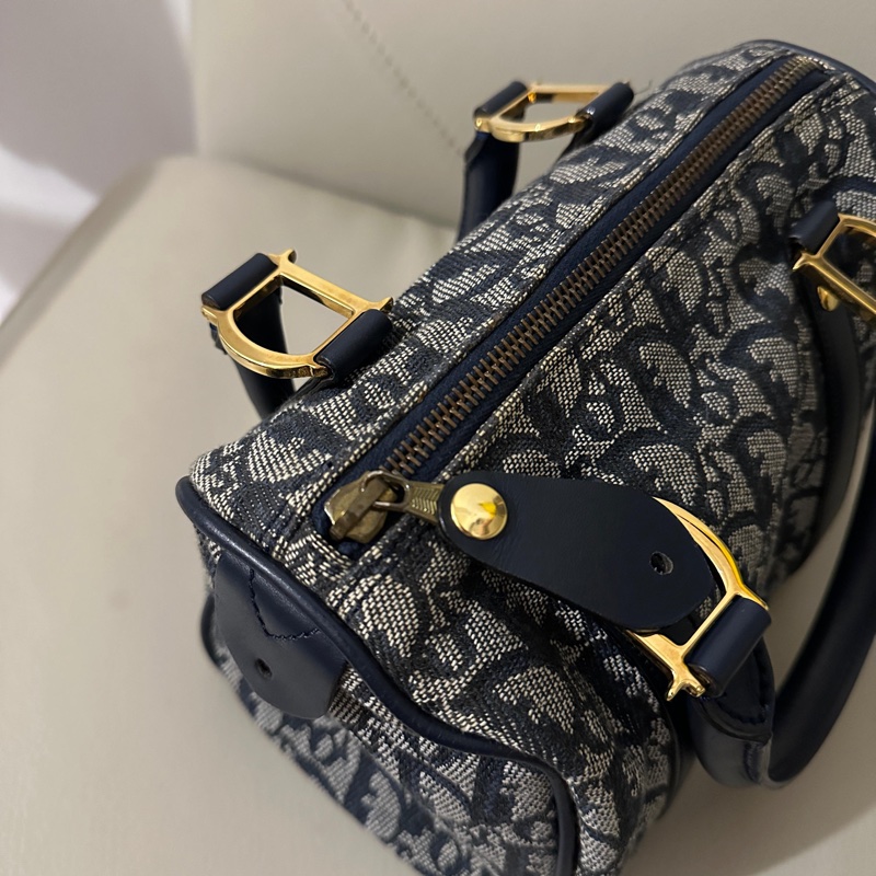 Dior Vintage Boston Bag (Navy) 20cm 迪奧中古波士頓包 (藍黑色)-16