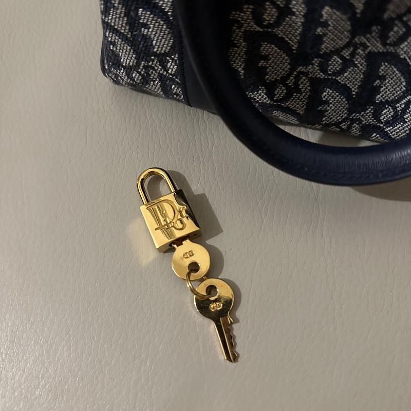 Dior Vintage Boston Bag (Navy) 20cm 迪奧中古波士頓包 (藍黑色)-17