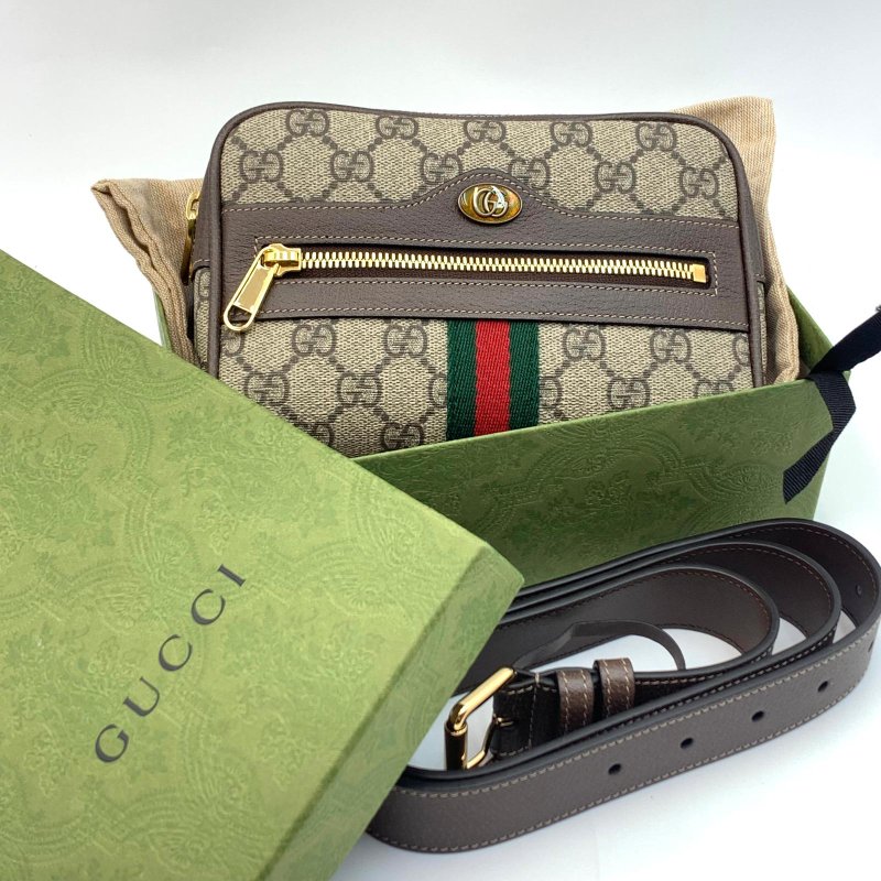 Gucci  Ophidia相機袋 經典老花 可拆卸肩帶斜揹  爆款多功能腰包-1