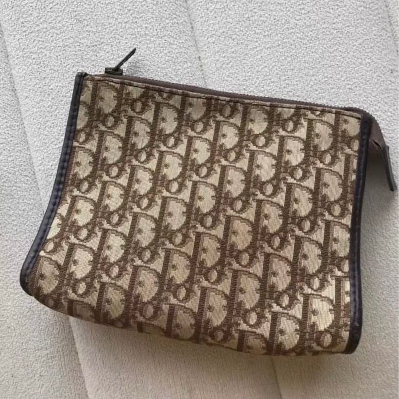 中古Dior洗漱包(棕花)Dior vintage bag-5