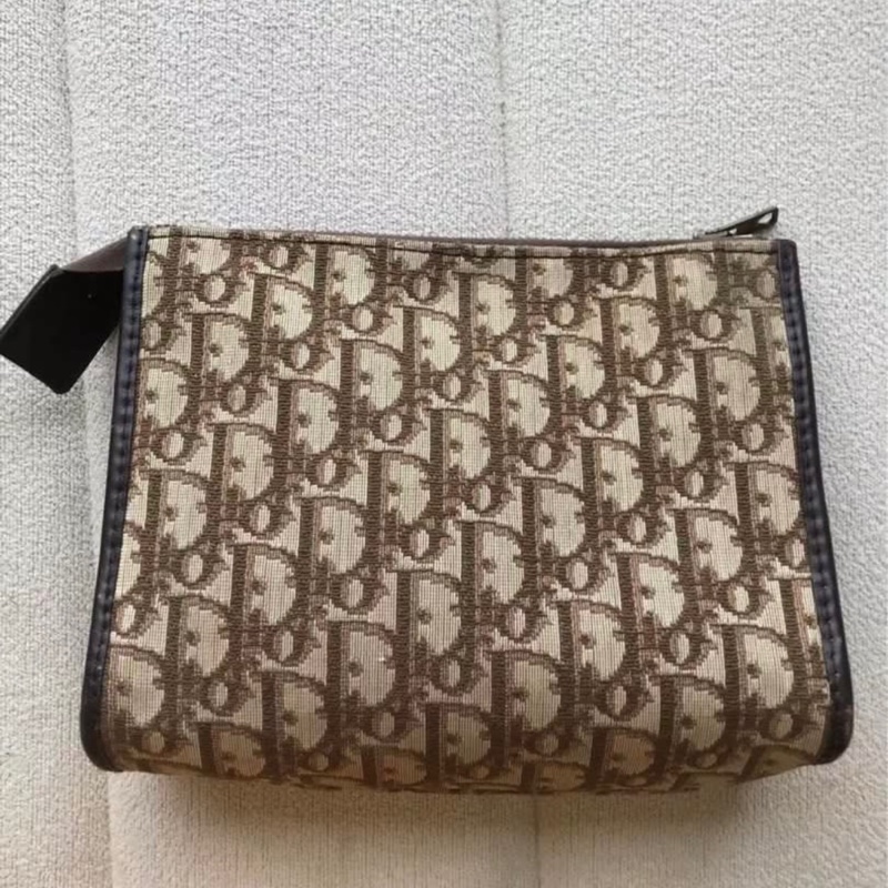 中古Dior洗漱包(棕花)Dior vintage bag-6