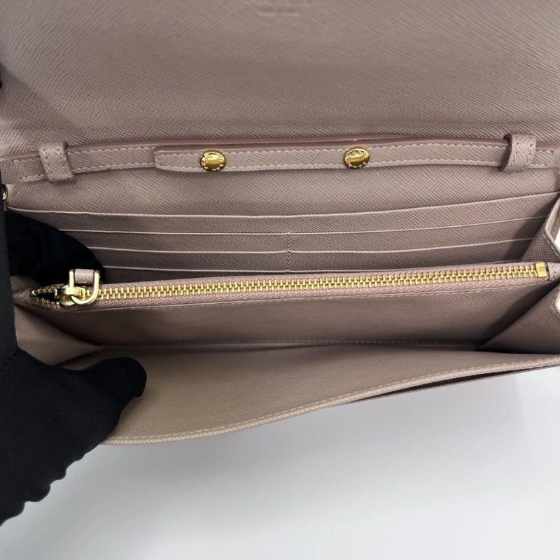 PRADA 裸粉色牛皮法棍肩背斜背包 21*10.5*2.5 98新 配件塵袋盒子-1