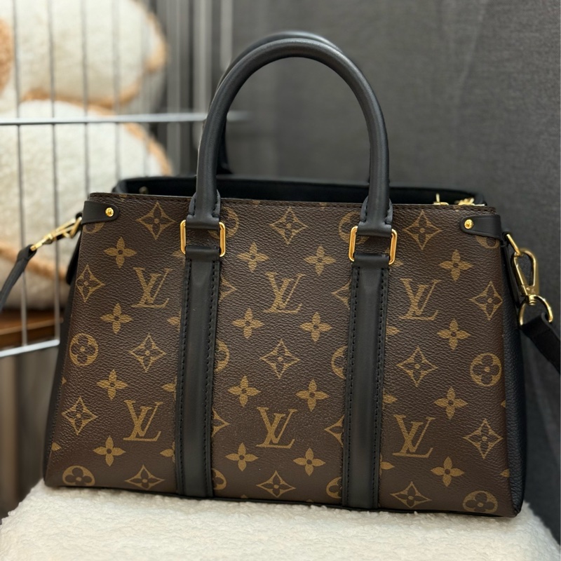 （台灣購證🇹🇼全配）LV M44898 SOUFFLOT BB 經典Monogram帆布手提兩用三層包✨最新晶片款-0