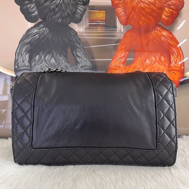 Chanel香奈兒 秀款多鏈條Leboy 黑色 肩背包 斜背包 18開-6