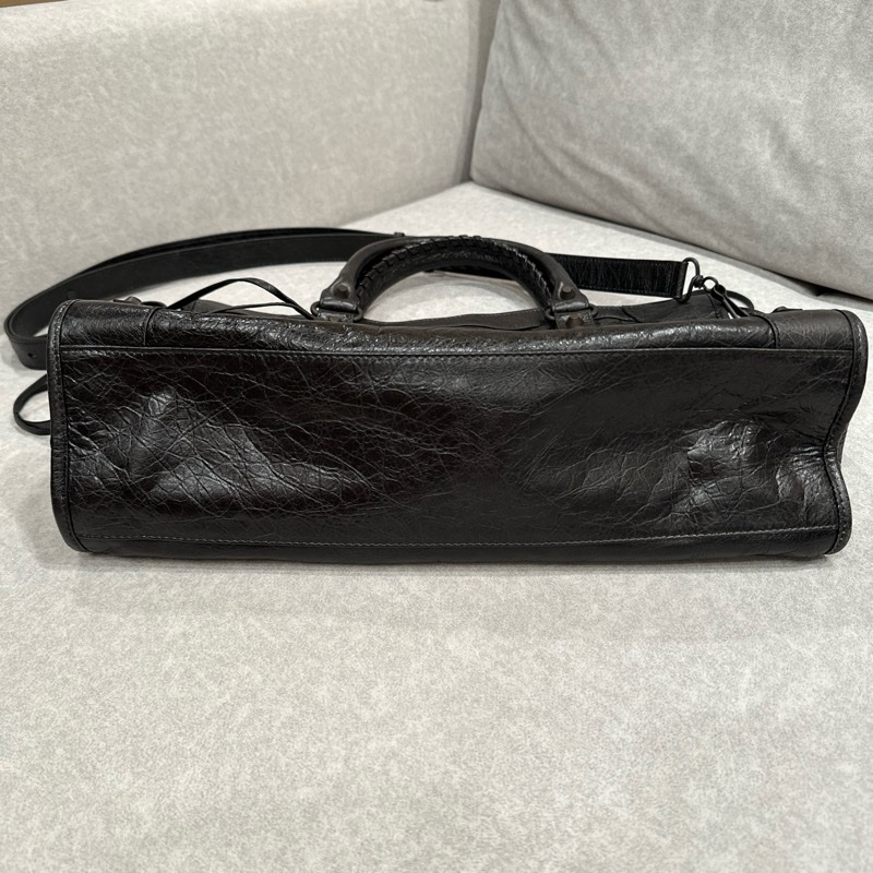 Balenciaga巴黎世家 機車包 le city medium 黑-8