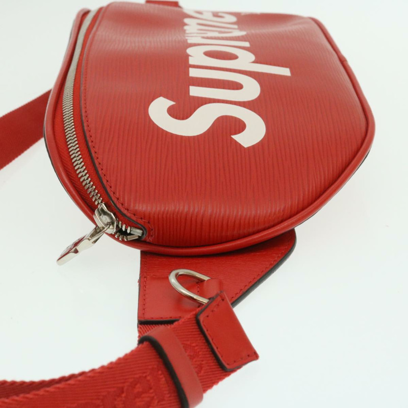【日本直送】LOUIS VUITTON × Supreme Epi Bum Bag 腰包 紅色 M53418 LV Auth 29232SM-3