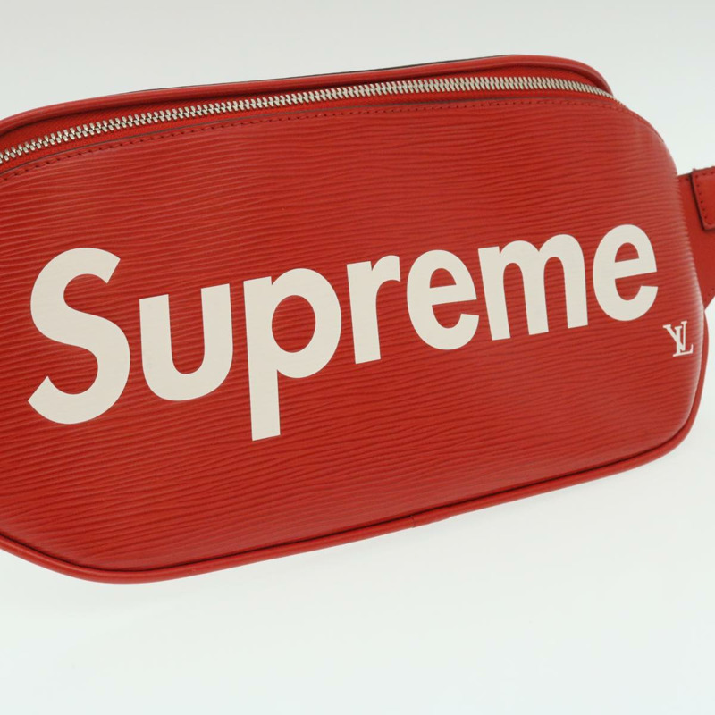 【日本直送】LOUIS VUITTON × Supreme Epi Bum Bag 腰包 紅色 M53418 LV Auth 29232SM-16