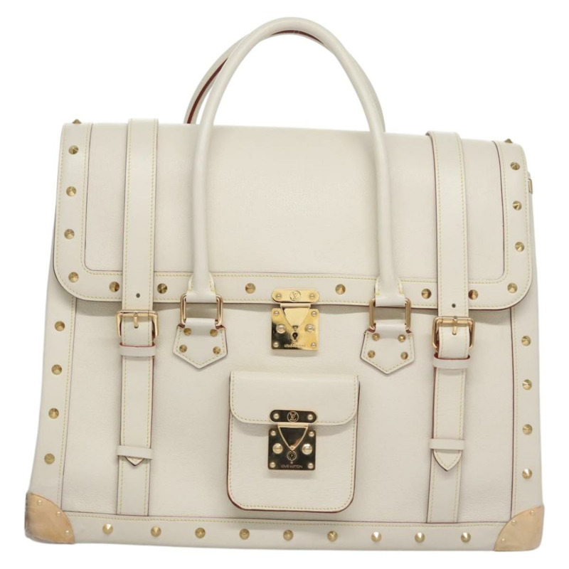 【日本直送】LOUIS VUITTON Suhari Extravagan 手提包 皮革 白色 M91803 LV 授權 115974S-1