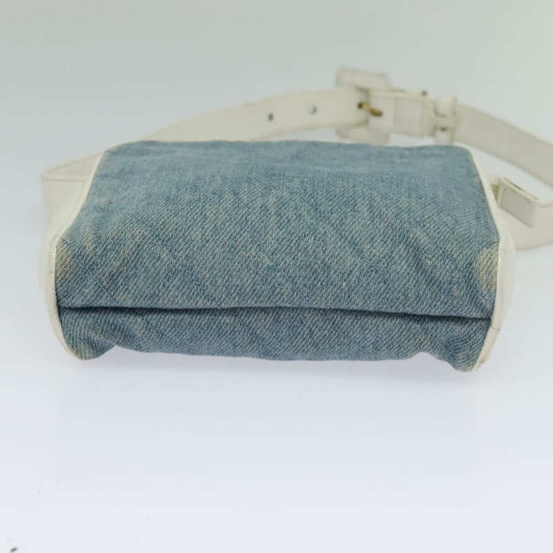 【日本直送】香奈兒 Matelasse 腰包 牛仔藍金色 CC 正品 126559-4