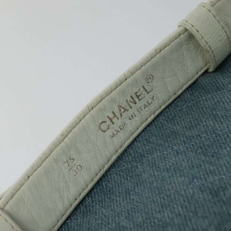【日本直送】香奈兒 Matelasse 腰包 牛仔藍金色 CC 正品 126559-9