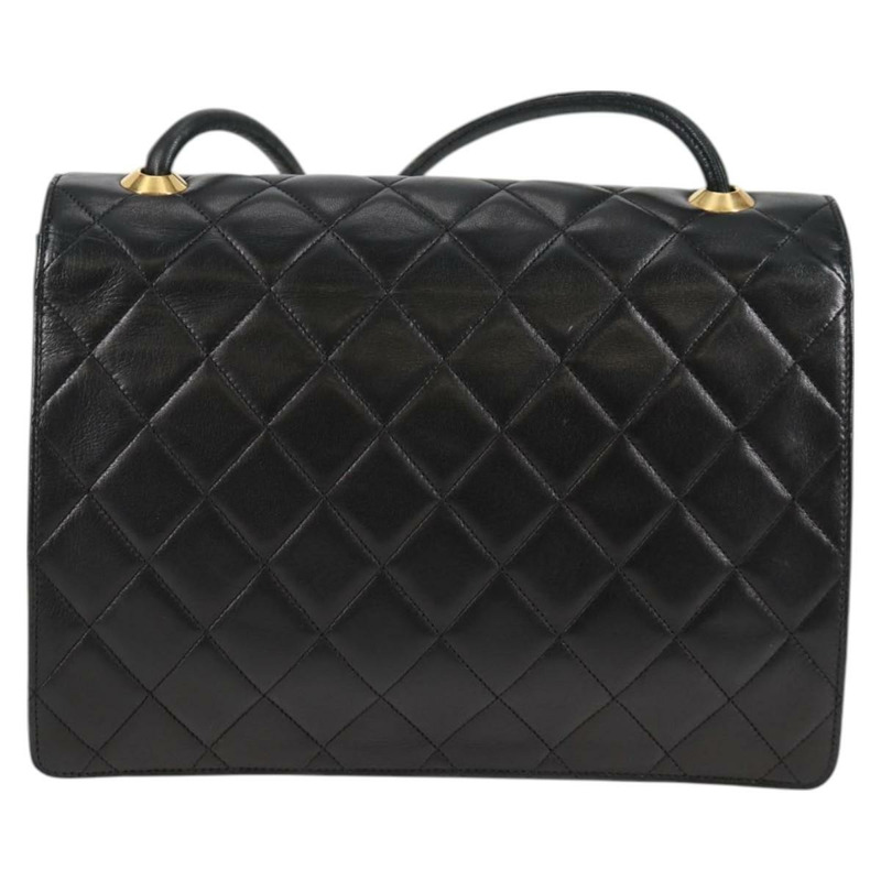 【日本直送】香奈兒 Matelasse 單肩包 小羊皮 黑金 CC 正品 126497V-1