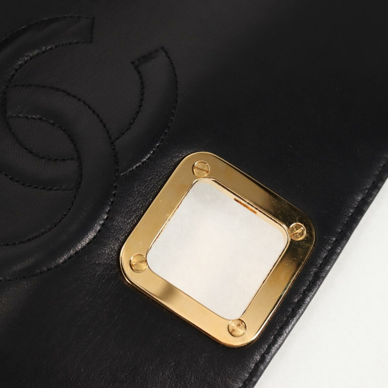 【日本直送】香奈兒 Matelasse 單肩包 小羊皮 黑金 CC 正品 126497V-8