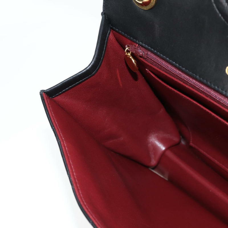 【日本直送】香奈兒 Matelasse 單肩包 小羊皮 黑金 CC 正品 126497V-24