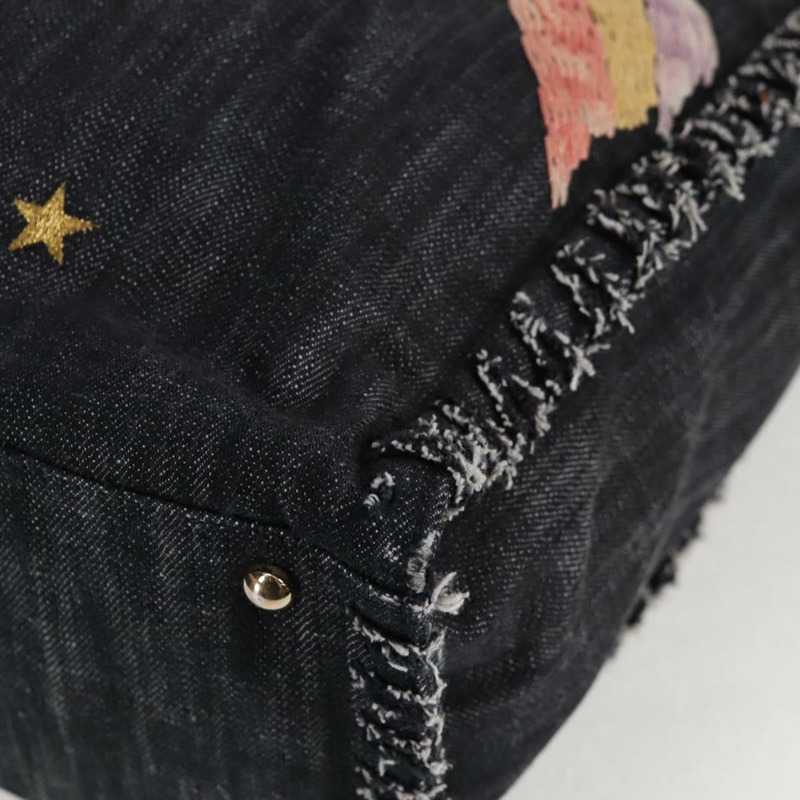 【日本直送】香奈兒 (CHANEL) 絎縫鏈條單背包，牛仔藍/海軍藍/銀色雙C標誌，貨號 122424SM-14