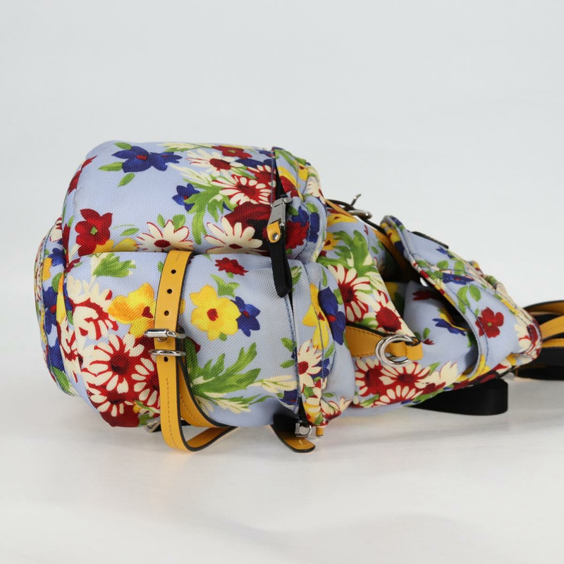 【日本直送】Miu Miu帆布雙肩包，淺藍/銀色，正品編號119229M-3