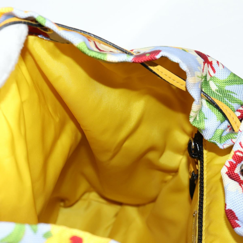 【日本直送】Miu Miu帆布雙肩包，淺藍/銀色，正品編號119229M-25