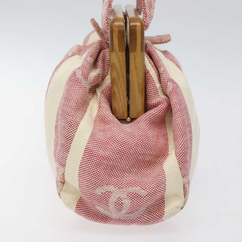 【日本直送】香奈兒帆布手袋 米色 金色 CC 標誌 正品 122428V-2