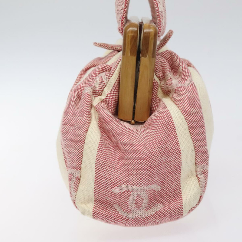 【日本直送】香奈兒帆布手袋 米色 金色 CC 標誌 正品 122428V-3