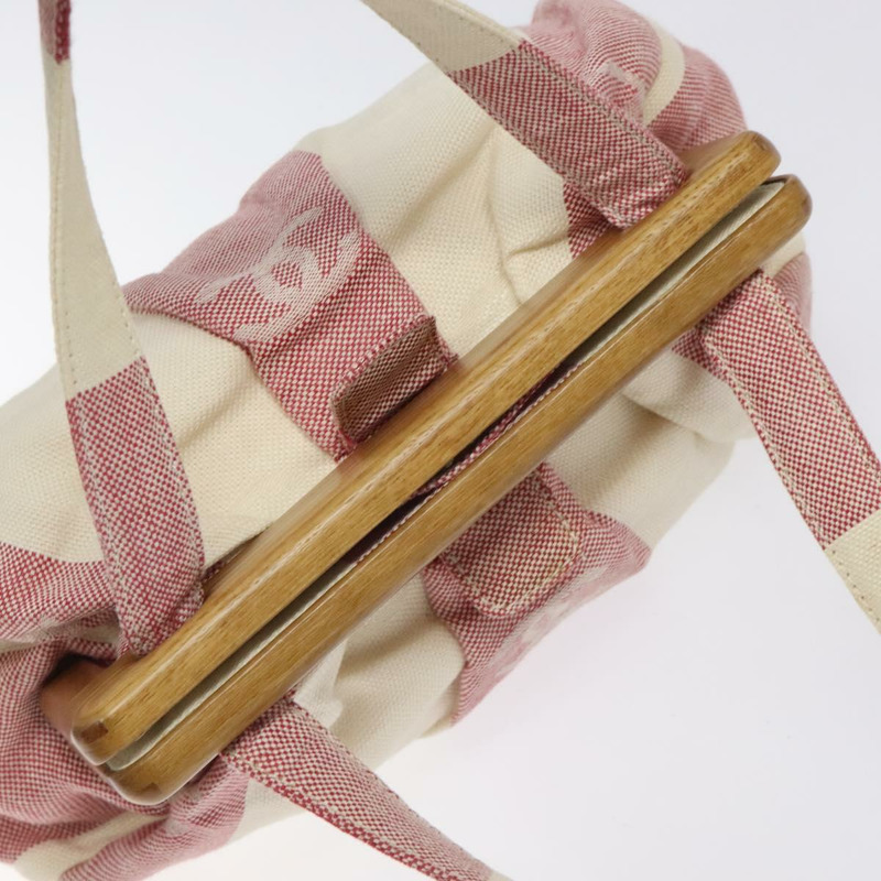 【日本直送】香奈兒帆布手袋 米色 金色 CC 標誌 正品 122428V-5