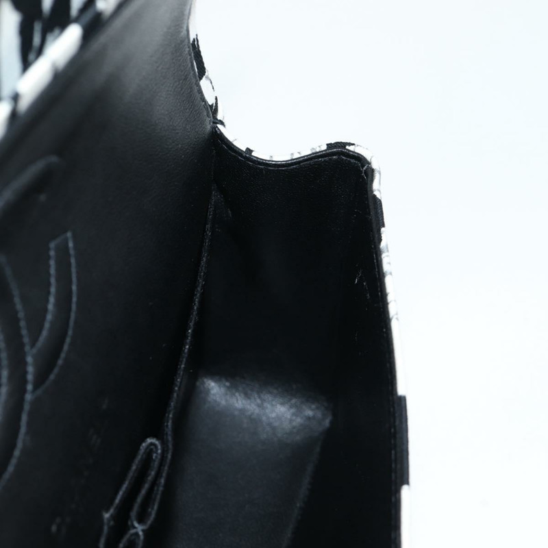 【日本直送】香奈兒鏈條單背包 帆布 白色 銀色 CC 標誌 正品 122423SM-21