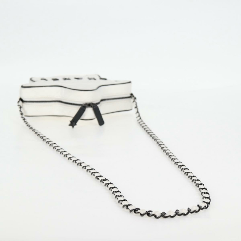 【日本直送】香奈兒星星鏈條單肩包緞面白金色 CC 正品 125991SM-6