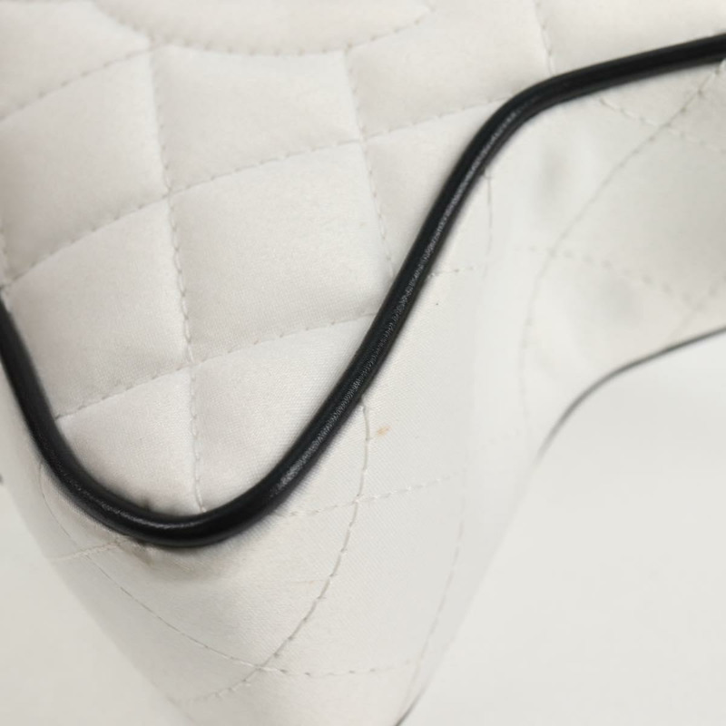 【日本直送】香奈兒星星鏈條單肩包緞面白金色 CC 正品 125991SM-15