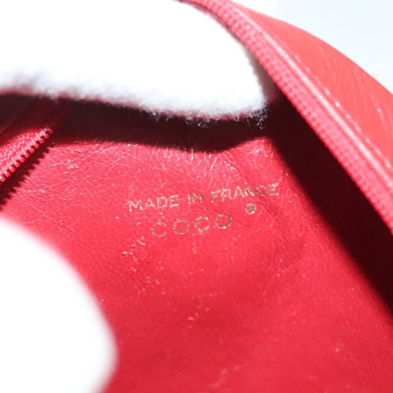 【日本直送】香奈兒鏈條單背包，羊皮材質，紅色，金色雙C標誌，正品編號127505-16