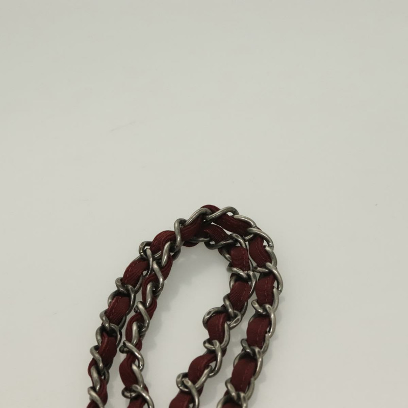 【日本直送】香奈兒 Matelasse 鏈條肩背包 羊毛 2way 紅色 CC Auth 127480-8